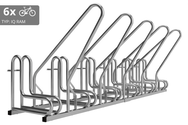6 kerékpáros tartó IQ záras kerettel, rozsdamentes acél