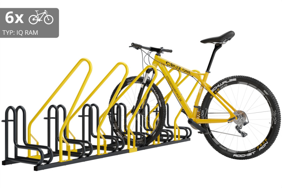 6 kerékpáros tartó IQ záras kerettel, színes