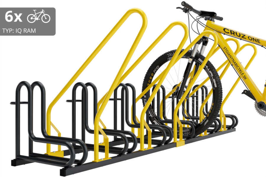 6 kerékpáros tartó IQ záras kerettel, színes