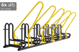 6 kerékpáros tartó IQ záras kerettel, színes