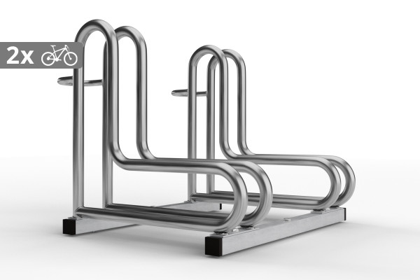 IQ kerékpártároló 2 személyes, rozsdamentes acél