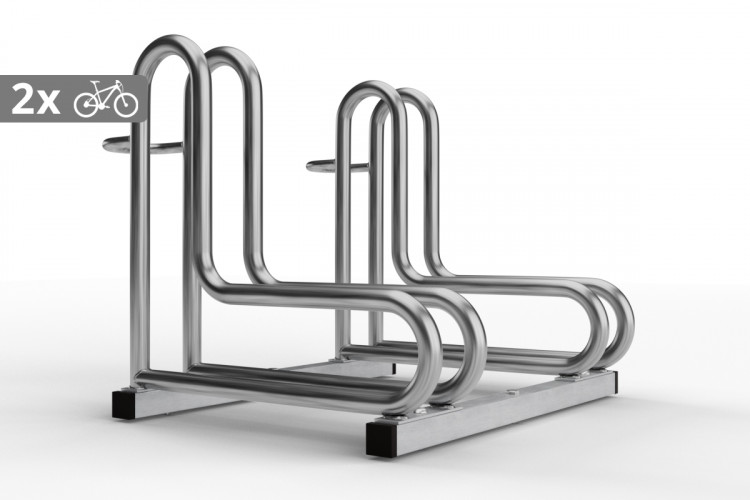 IQ kerékpártároló 2 személyes, rozsdamentes acél