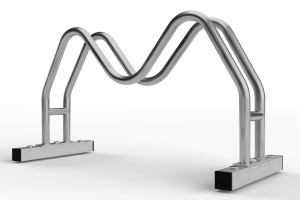 Kétoldalas kerékpártartó MEGA 1 férőhelyes, rozsdamentes acél