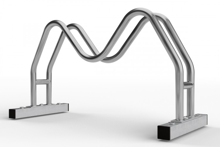 Kétoldalas kerékpártartó MEGA 1 férőhelyes, rozsdamentes acél