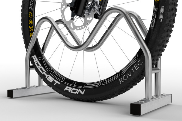 Kétoldalas kerékpártartó MEGA 1 férőhelyes, rozsdamentes acél