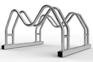 Kétoldalas kerékpártartó MEGA, rozsdamentes acél