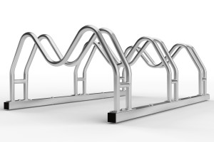 Kétoldalas, 3 kerékpáros MEGA tartó, horganyzott