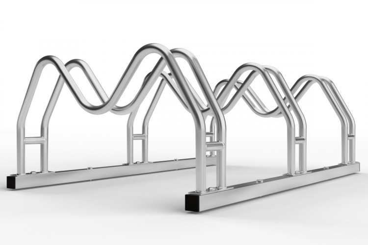 Kétoldalas, 3 kerékpáros MEGA tartó, horganyzott