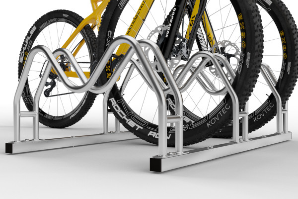 Kétoldalas, 3 kerékpáros MEGA tartó, horganyzott