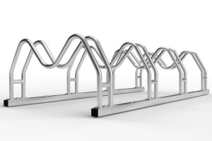 Kétoldalas, 4 kerékpáros MEGA tartó, horganyzott