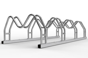 Kétoldalas kerékpártartó 4 db MEGA, rozsdamentes acél