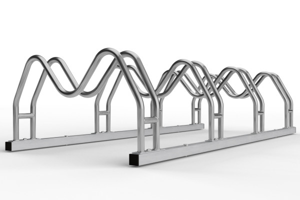 Kétoldalas kerékpártartó 4 db MEGA, rozsdamentes acél