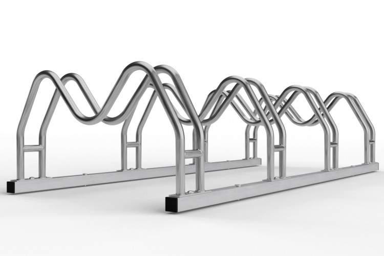 Kétoldalas kerékpártartó 4 db MEGA, rozsdamentes acél