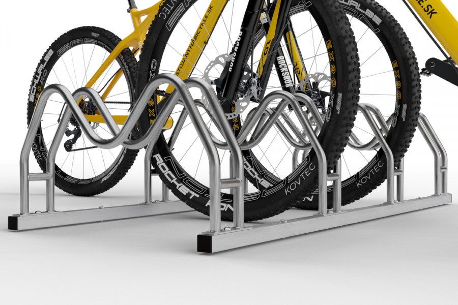 Kétoldalas kerékpártartó 4 db MEGA, rozsdamentes acél