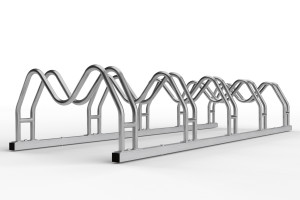 Kétoldalas kerékpártartó 5 db MEGA, rozsdamentes acél