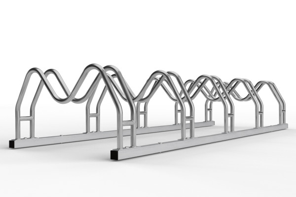 Kétoldalas kerékpártartó 5 db MEGA, rozsdamentes acél
