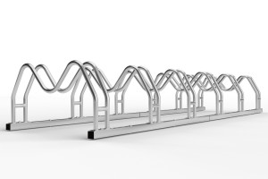 Kétoldalas kerékpártartó 6 db MEGA, horganyzott