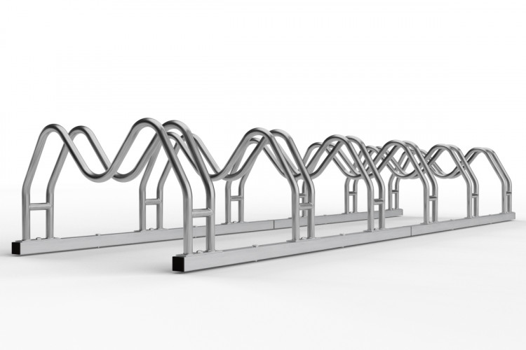 Kétoldalas kerékpártartó 6 db MEGA, rozsdamentes acél