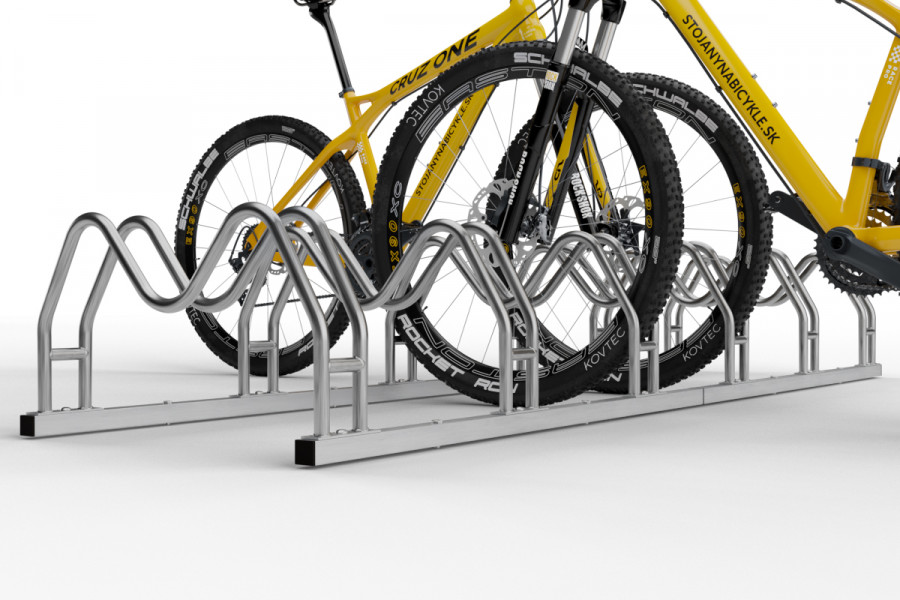 Kétoldalas kerékpártartó 6 db MEGA, rozsdamentes acél