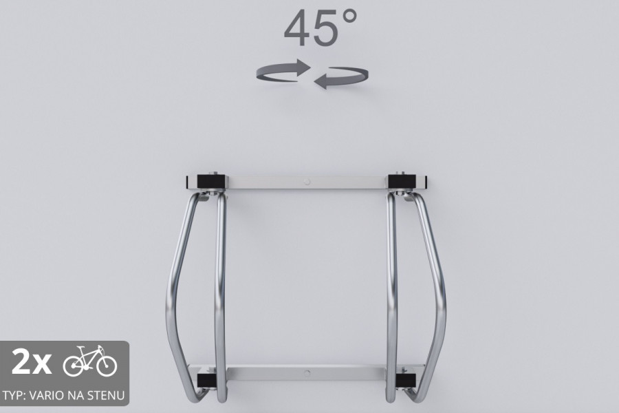 Falra szerelhető 2 kerékpártartó, horganyzott