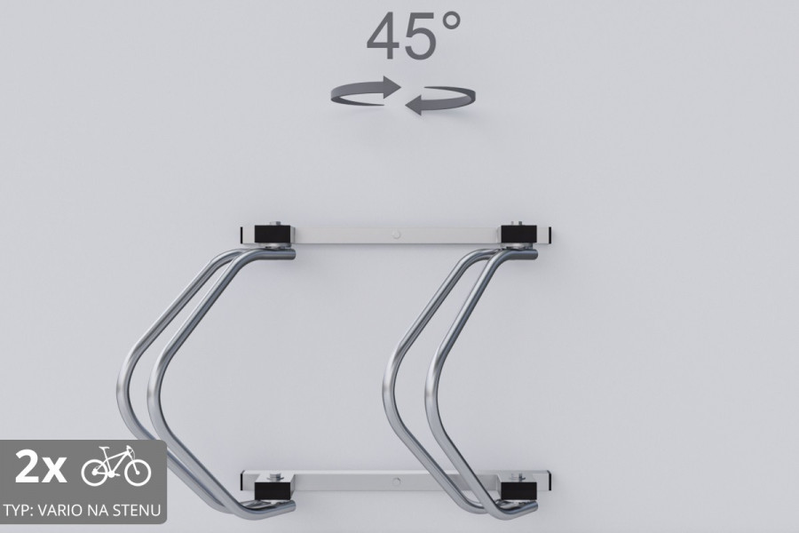 Falra szerelhető 2 kerékpártartó, horganyzott