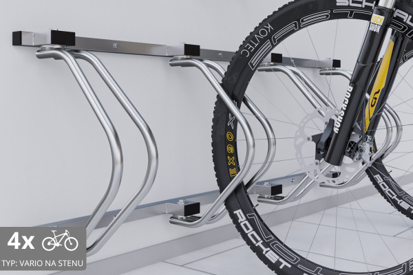 VARIOS falra szerelhető 5 kerékpáros tartó, horganyzott