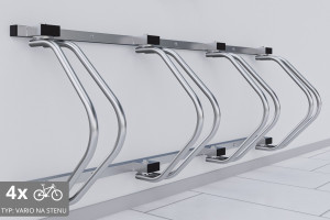 VARIOS falra szerelhető 5 kerékpáros tartó, horganyzott