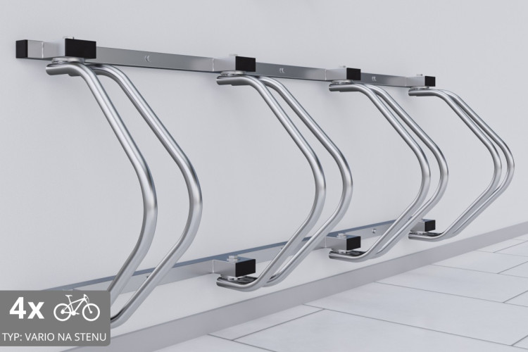 VARIOS falra szerelhető 5 kerékpáros tartó, horganyzott