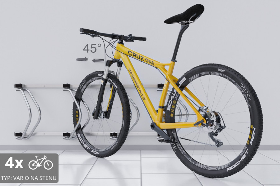 VARIOS falra szerelhető 5 kerékpáros tartó, horganyzott