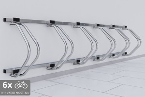 VARIOS falra szerelhető 6 kerékpáros tartó, színes