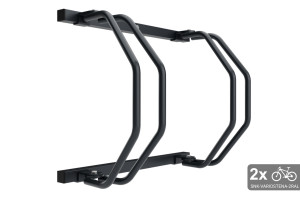 Falra szerelhető 2 kerékpártartó, színes
