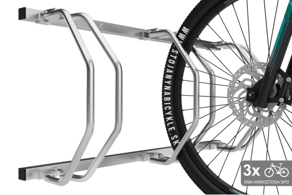 Falra szerelhető 3 kerékpártartó, horganyzott