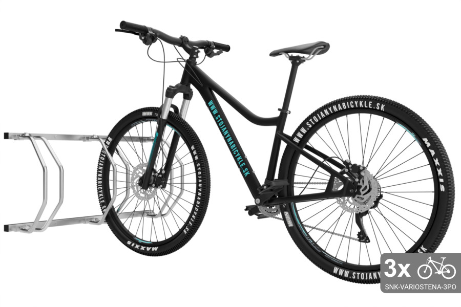 Falra szerelhető 3 kerékpártartó, horganyzott