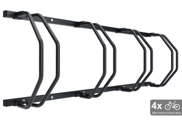 Falra szerelhető 4 kerékpártartó, színes