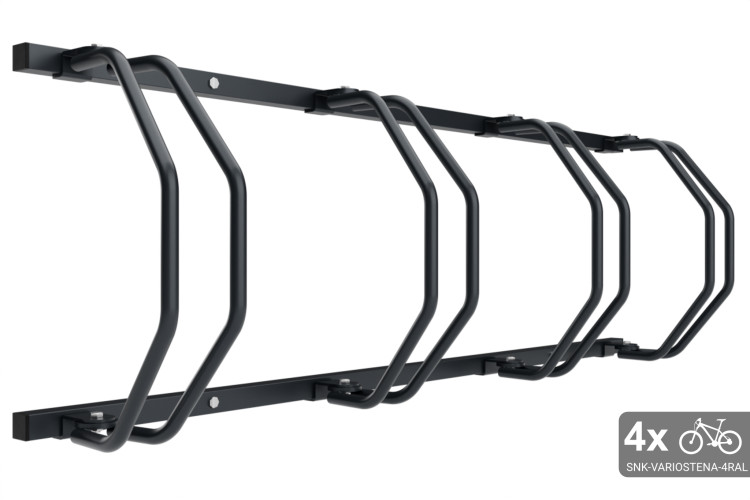 Falra szerelhető 4 kerékpártartó, színes
