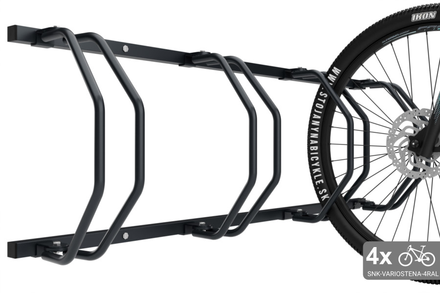 Falra szerelhető 4 kerékpártartó, színes