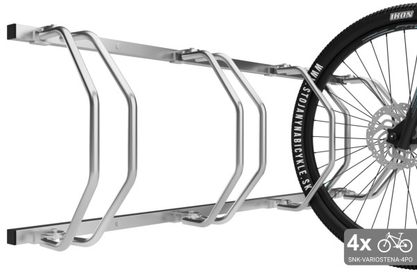 Falra szerelhető 4 kerékpártartó, horganyzott