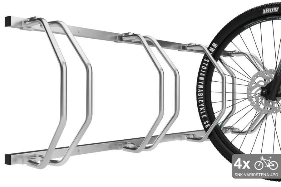 Falra szerelhető 4 kerékpártartó, horganyzott