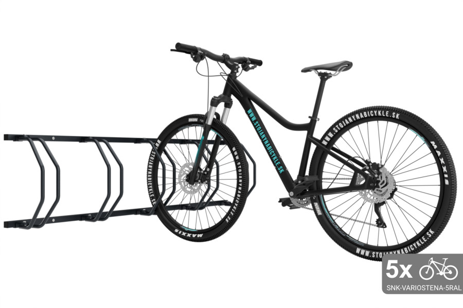 Falra szerelhető 5 kerékpáros tartó, színes