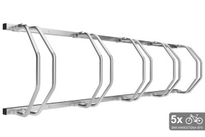 Falra szerelhető 5 kerékpáros tartó, horganyzott
