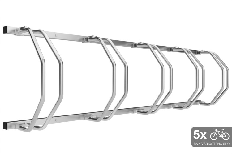 Falra szerelhető 5 kerékpáros tartó, horganyzott