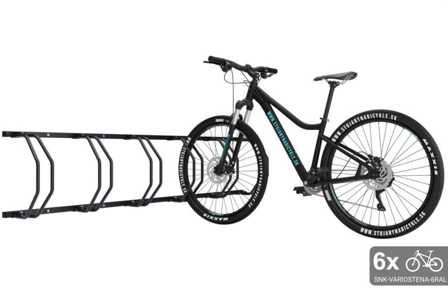 Falra szerelhető 6 kerékpáros tartó, színes