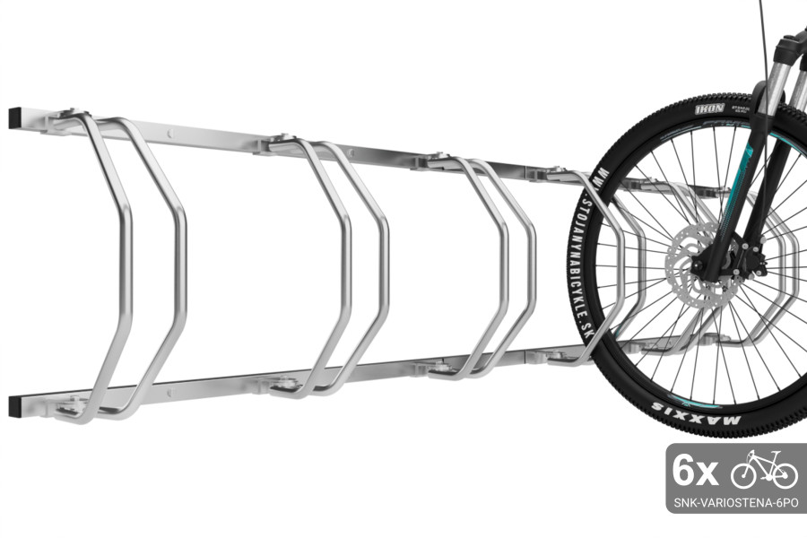 Falra szerelhető 6 kerékpáros tartó, horganyzott