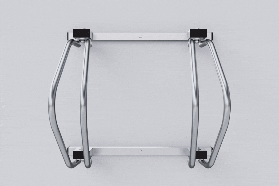 VARIOS falra szerelhető 4 kerékpártartó, horganyzott