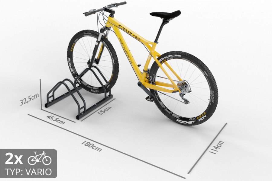 Kétoldalas VARIO kerékpártároló, 2 személyes, színes