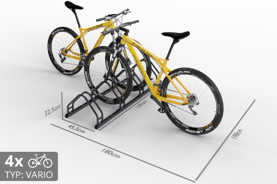 Kétoldalas kerékpártartó 4 db VARIO 4 személyes, színes