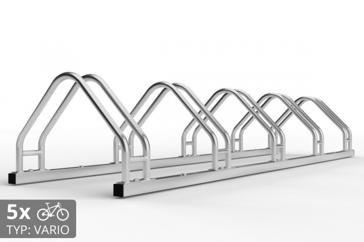 Kétoldalas 5 kerékpáros tartó, VARIOS 5 személyes, horganyzott