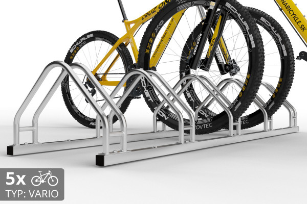 Kétoldalas 5 kerékpáros tartó, VARIOS 5 személyes, horganyzott