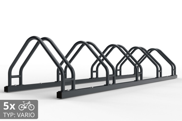 Kétoldalas kerékpártartó 5 db-os kiszerelésben, VARIOS 5 férőhelyes, színes