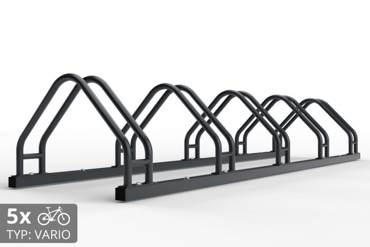 Kétoldalas kerékpártartó 5 db-os kiszerelésben, VARIOS 5 férőhelyes, színes